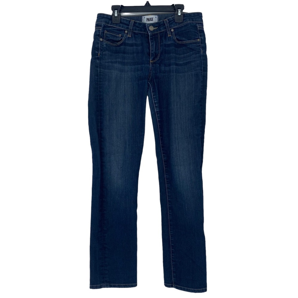 PAIGE skyline straight blue denim jeans, 28
